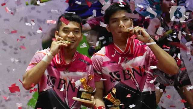 Pencundangi Pebulutangkis China, The Babies Kampiun Ganda Putra Indonesia Masters 2023