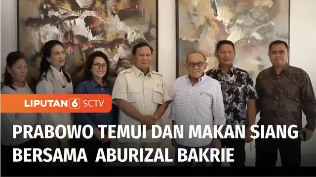 Di sela-sela agenda kampanye, Calon Presiden nomor urut 2, Prabowo Subianto bertemu tokoh senior Partai Golkar, Aburizal Bakrie.