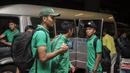 Para pemain Timnas Indonesia U-19 tiba di Bandara Soetta, Tangerang, Rabu (20/9/2017). Timnas U-19 kembali ke tanah air setelah berhasil meraih peringkat ketiga Piala AFF U-18. (Bola.com/Vitalis Yogi Trisna)