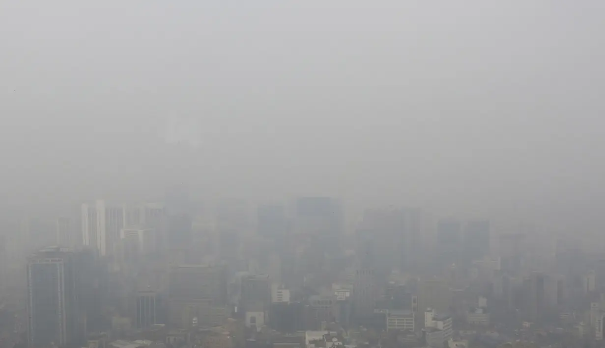 Cityscape ditutupi dengan polusi udara di Seoul, Korea Selatan (10/12/2019). Korea Selatan telah mengeluarkan langkah-langkah darurat untuk polusi udara, setelah rekor tingkat debu halus menyelimuti sebagian besar negara dalam beberapa pekan terakhir. (AP Photo/Ahn Young-joon)