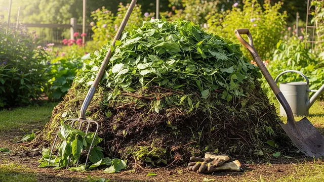 Cara Membuat Pupuk Hijau dari Daun (AI Generated)
