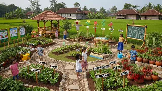 5 Cara Bikin Kebun Sayur Cantik di Desa untuk Edukasi Anak yang Seru & Menyenangkan