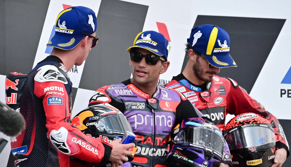 Jorge Martin tampil dominan sepanjang balapan. (BAY ISMOYO/AFP)