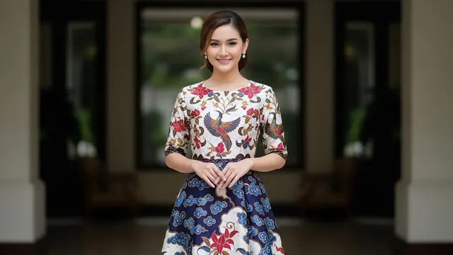 Dress Batik Sutra A-Line