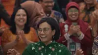 Menkeu Sri Mulyani Indrawati menyampaikan pesan kepada jajaran eselon I Direktorat Jenderal Kekayaan Negara (DJKN) yang akan melaksanakan Rapat Kerja Nasional (Rakernas) 2023 (dok: Tira)