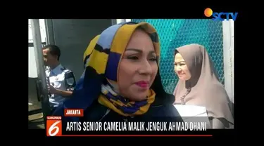 Senin (4/2), pedangdut Camelia Malik, kunjungi Ahmad Dhani di Lapas Cipinang. Saat menjenguk, artis senior tersebut bawakan donat kampung untuk Dhani.