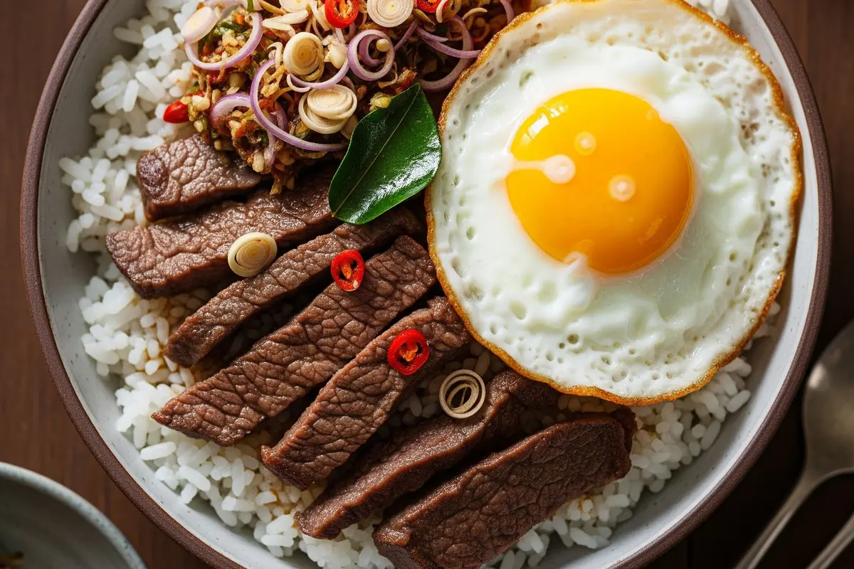 Resep Rice Bowl Daging Kurban Sambal Matah (Image by Gemini AI)