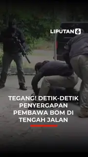 TEGANG! DETIK-DETIK PENYERGAPAN PEMBAWA BOM DI TENGAH JALAN