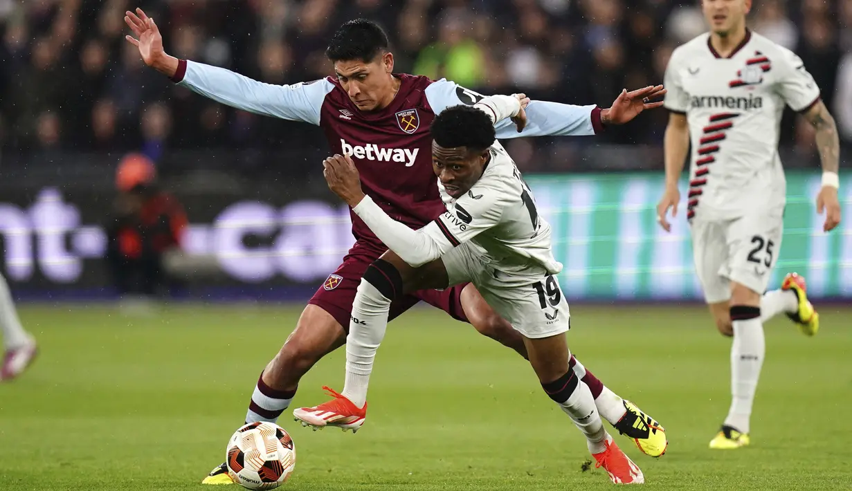 <p>Selanjutnya, Bayer Leverkusenn akan menantang AS Roma, yang bisa menyingkirkan AC Milan. ( John Walton/PA via AP)</p>
