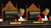 Sidang perdana pengujian Undang-undang pencegahan dan pemberantasan Tindak Pidana Pencucian Uang (TPPU) ini diajukan mantan Ketua MK Akil Mochtar, Jumat (29/8/14). (Liputan6.com/Faisal R Syam)