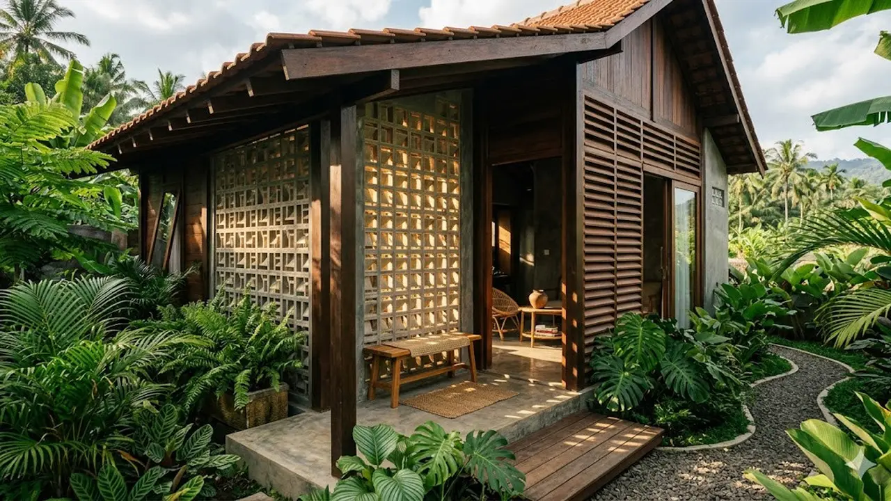 8 Inspirasi Rumah Kecil dengan Lorong Angin agar Tidak Gerah, Hunian Sejuk Alami
