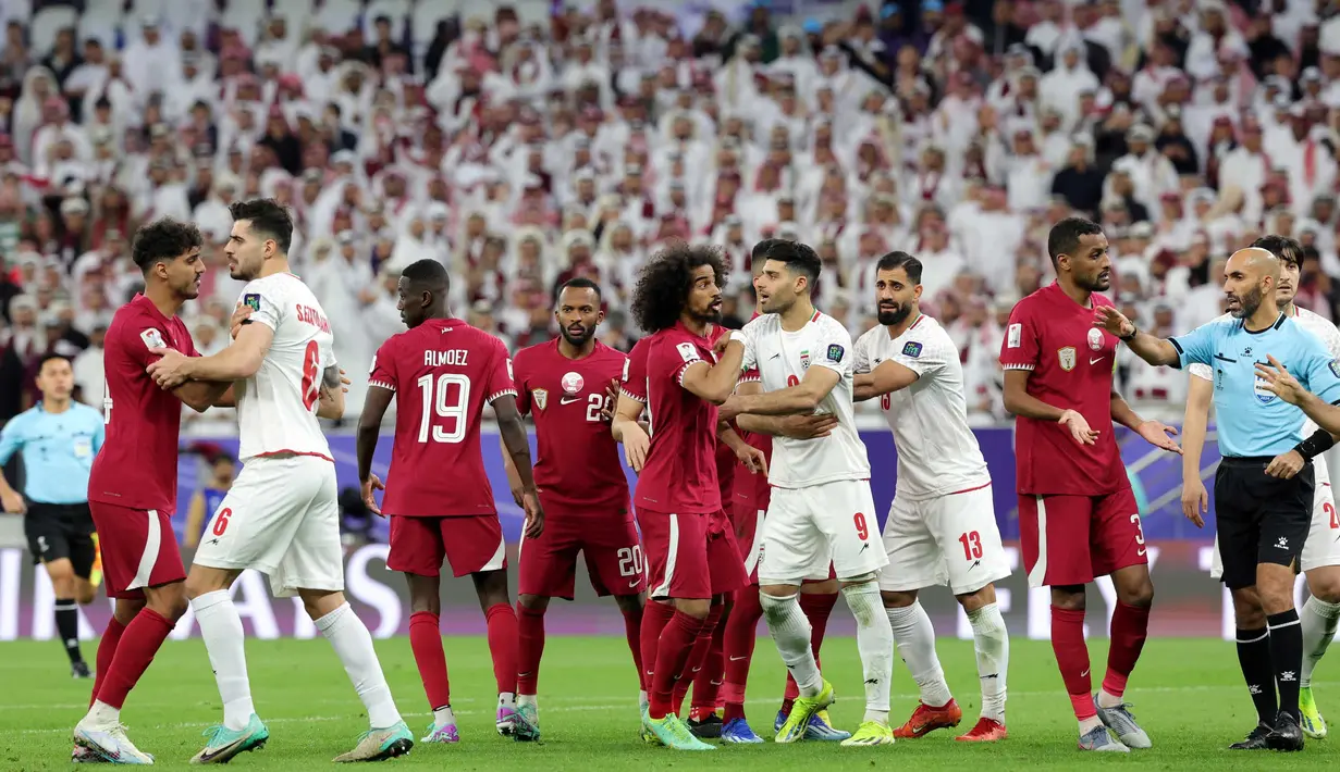 Di babak kedua, Iran sempat menyamakan kedudukan 2-2. (Giuseppe CACACE/AFP)