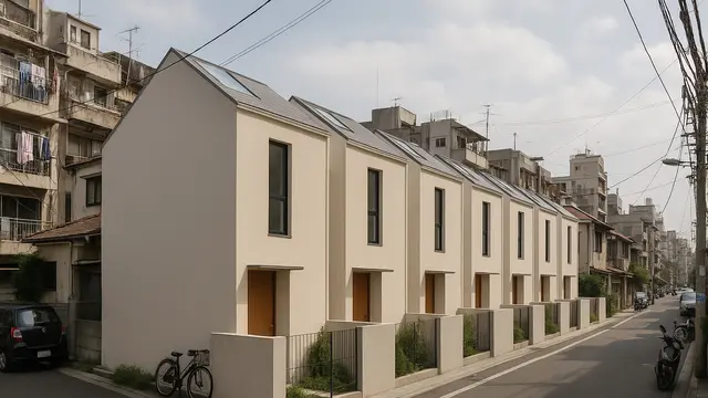 Rumah Sederhana di Perkotaan Padat Penduduk/Ilustrasi gambar oleh AI