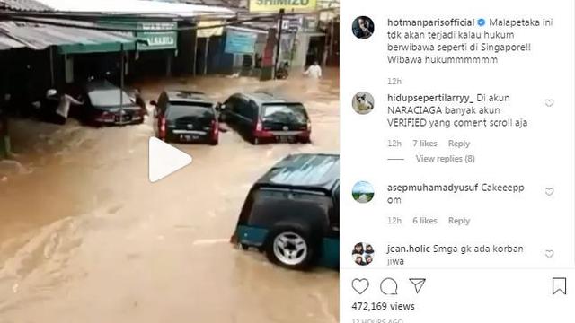 Unggahan Hotman Paris di Instagram. (Foto: Instagram hotmanparisofficial)