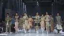 Foto 1: Para model memeragakan busana fesyen Danny Satriadi pada panggung gelaran mode Jakarta Fashion Week (JFW) 2026 di City Hall, Pondok Indah Mall 3, Jakarta, Rabu (29/10/2025). (Kapanlagi.com/Budy Santoso)