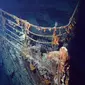 Bangkai kapal Titanic di dasar Laut Atlantik (Wikipedia)