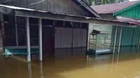 Banjir melanda 8 desa di Kecamatan Singkil, Kabupaten Aceh Singkil, Aceh, akibat hujan deras yang melanda kawasan itu. (Liputan6.com/ Dok BPBD Aceh Singkil)