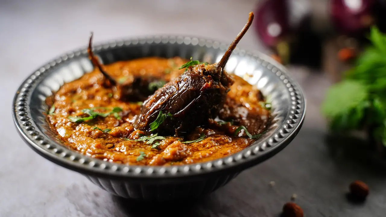 sarak terong atau terong bumbu kari