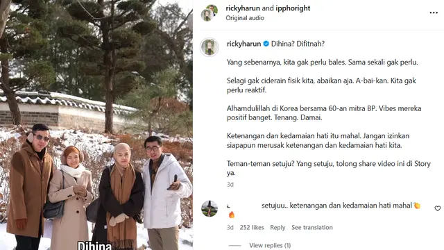 Unggahan Ricky Harun (Instagram/rickyharun)