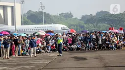 Upacara HUT ke-77 TNI AU dimulai pukul 08.00 WIB. (Liputan6.com/Faizal Fanani)