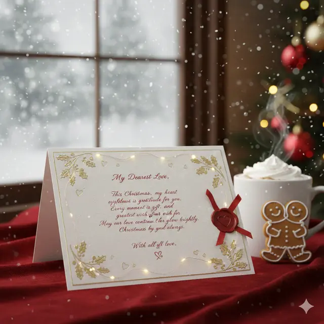 Contoh kartu ucapan natal (Foto: Gemini AI)