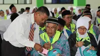 Calon jemaah haji Embarkasi Solo, Jawa Tengah. (Liputan6.com/Reza Kuncoro)