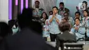 Cawapres nomor urut 2 Gibran Rakabuming Raka sesaat sebelum Debat Keempat Pilpres 2024 di Jakarta Convention Center (JCC), Jakarta, Minggu (21/1/2024). (Liputan6.com/Angga Yuniar)