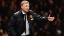 David Moyes - Pelatih yang ditunjuk langsung oleh Sir Alex Ferguson untuk menjadi penggantinya ternyata kariernya kurang mulus di Old Trafford. Meski hanya melatih selama 10 bulan namun Moyes sempat mempersembahkan satu gelar juara, yakni Community Shield. (AFP/Andrew Yates)