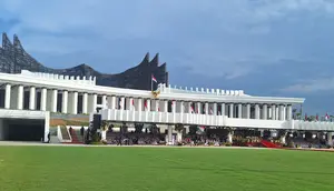 Upacara militer peringatan Detik-detik Proklamasi Kemerdekaan RI akan digelar di Istana Negara, Ibu Kota Nusantara (IKN), Kalimantan Timur, Sabtu (17/8/2024) (Liputan6.com/Lizsa Egeham)