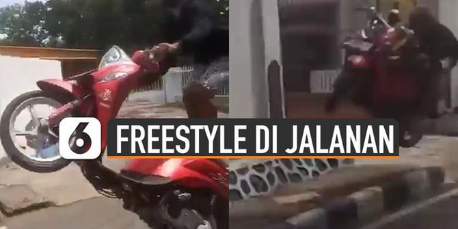 VIDEO: Viral Remaja Lakukan Freestyle Ugal-ugalan Kena Imbasnya