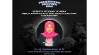 Ucapan bela sungkawa dari Pemprov Riau terhadap meninggalnya Kepala Diskominfo Rahima Erna yang meninggal dunia karena Covid-19. (Liputan6.com/Diskominfo Riau)