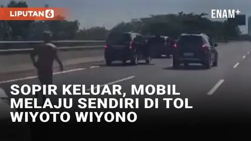 VIDEO: Mobil Melaju Sendiri di Tol Wiyoto Wiyono, Sopir Cemas Keluar Karena Mesin Bermasalah