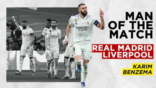 Berita Motion grafis catatan permainan apik Karim Benzema, sang man of the match dari laga Real Madrid kontra Liverpool Kamis (16/3/2023) dini hari tadi.