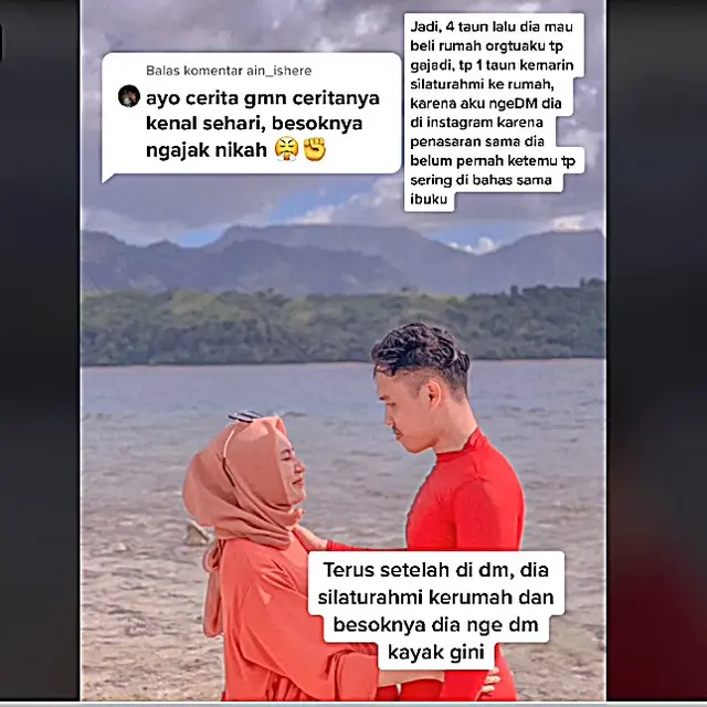 Viral, Pasangan Ini Baru Kenal Sehari Esoknya Diajak Menikah