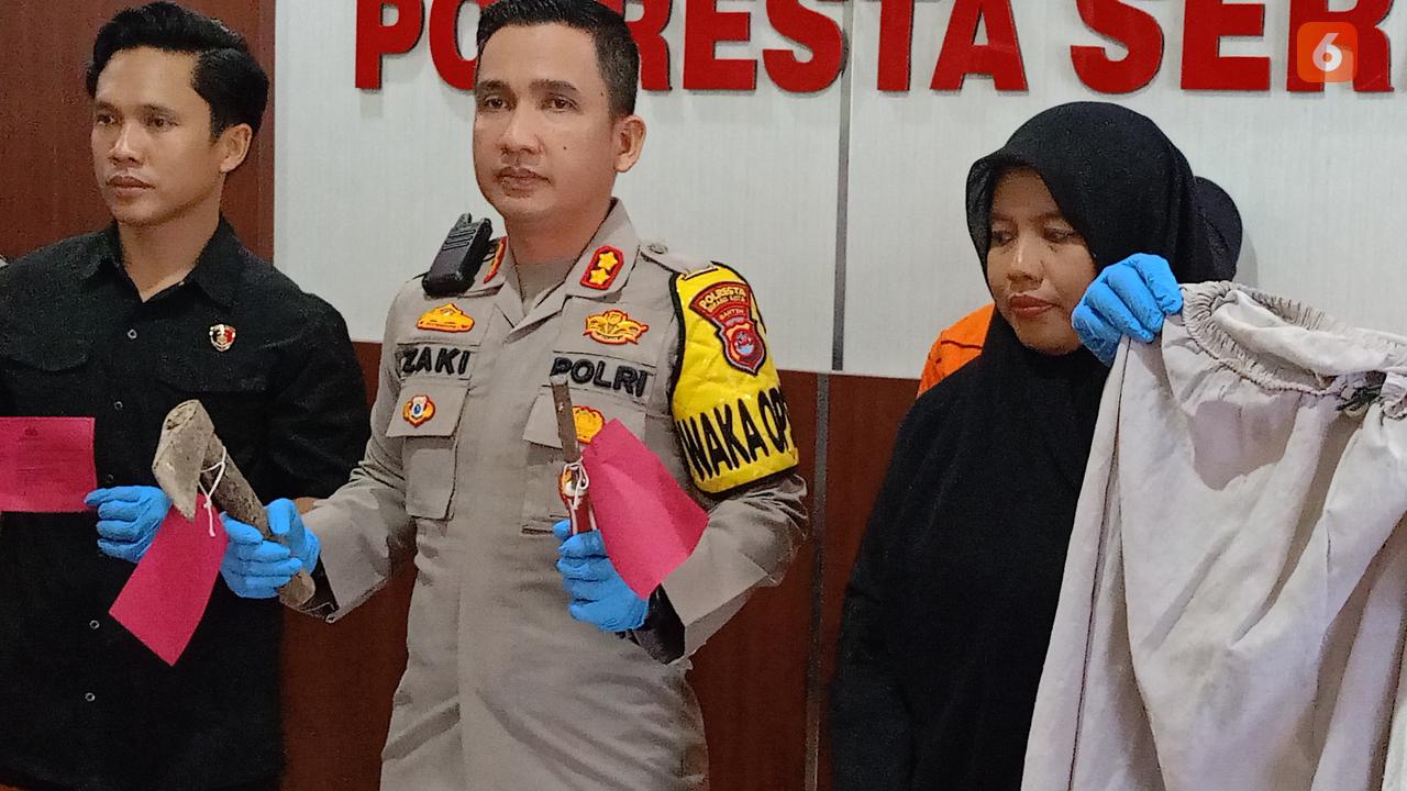 Polresta Serkot Tangkap Pembobol Waralaba. Selasa, (16/01/2024). (Yandhi Deslatama/Liputan6.com).