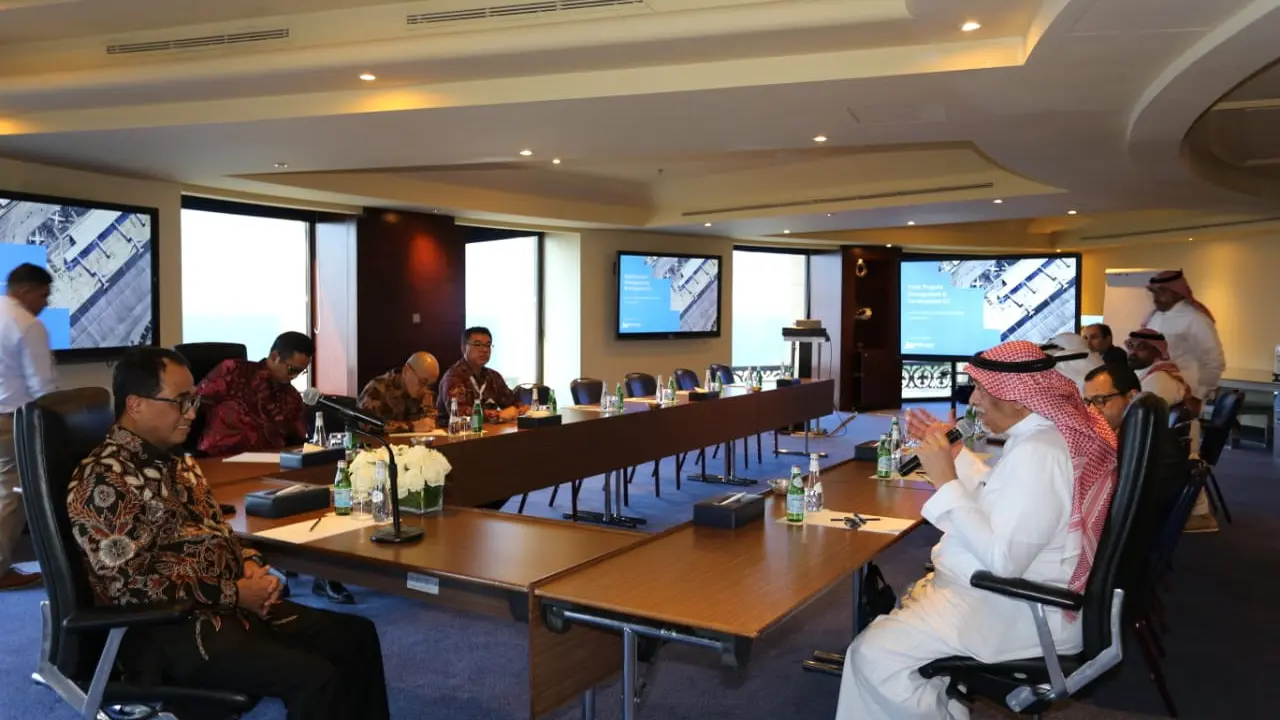 Menteri Perhubungan Budi Karya Sumadi bertemu dengan Chief Executive Officer (CEO) Port Projects Management & Development Co. Ltd (PPMDC) Adnan M.T Al-Saggaf