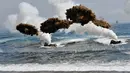 Korea Selatan menggelar latihan perang di kawasan Pohang yang merupakan kawasan sengketa dengan Korea Utara (AFP Photo/Jung Yeon Je). 