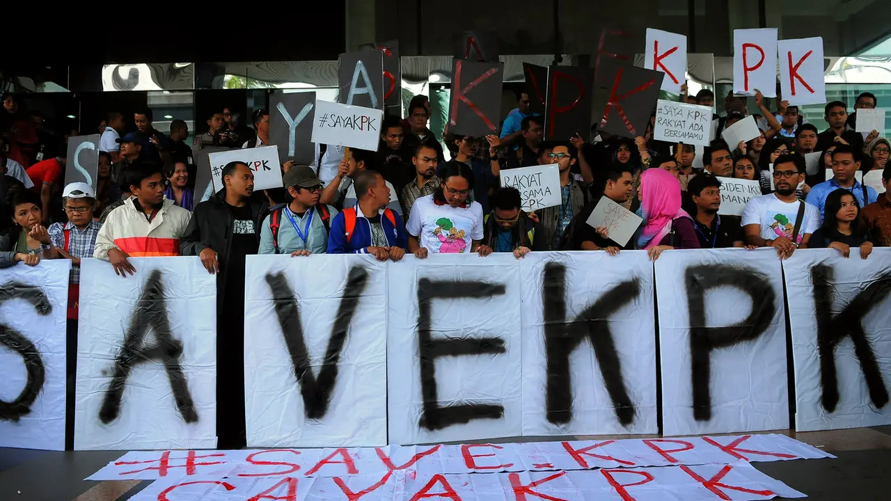 aksi dukung KPK