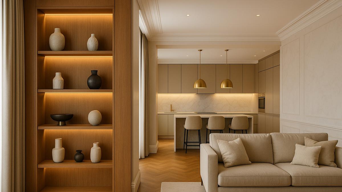 5 Inspirasi Desain Sekat Ruang Tamu dan Dapur yang Estetis, Cocok untuk Rumah Modern 2025