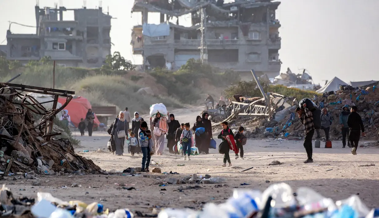 Israel kembali meluncurkan serangan ke Jalur Gaza pada Selasa (18/3) dini hari setelah gencatan senjata fase pertama berakhir. (Bashar TALEB/AFP)