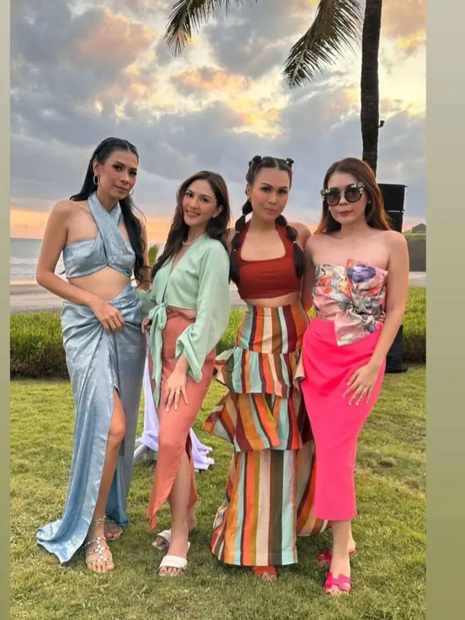 Tampilan Bold Vibrant Ketiga Kakak Ipar Jessica Mila di Resepsi Pernikahan Season Finale