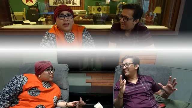 Kebersamaan Andre dan Nunung saat silaturahmi bersama.