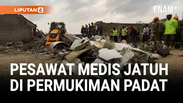 VIDEO: Tragedi Mematikan, Jet Ambulans Jatuh Renggut 6 Nyawa