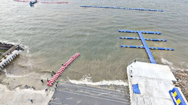 Kementerian PUPR menargetkan pembangunan Venue Layar Asian Games 2018 di Pantai Barat Ancol dapat selesai pada akhir Juni 2018. (Dok Kementerian PUPR)