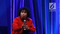 Komika Marshel Widianto saat tampil dalam Jakarta Internasional Comedy Festival (JICOMFEST) 2019 di JIExpo, Kemayoran, Jakarta, Sabtu (3/8/2019). JICOMFEST 2019 berlangsung pada tanggal 3 dan 4 Agustus. (Dream.co.id/Deki Prayoga)