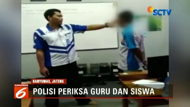 Polisi menetapkan guru di SMK Purwokerto penampar muridnya sebagai tersangka, dan menjeratnya dengan undang-undang perlindungan anak dengan ancaman 5 tahun penjara.