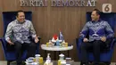 Hari ini, Selasa (16/7/2024), pimpinan MPR RI menyambangi kantor Dewan Pimpinan Pusat (DPP) Partai Demokrat. (Liputan6.com/Herman Zakharia)