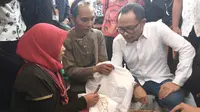 Menteri Tenaga Kerja Hanif Dhakiri di Pusat Pengembangan Kewirausahaan (PPK) Sampoerna Expo 2017, Taman Krida Budaya Kota Malang, Sabtu (14/10/2017).