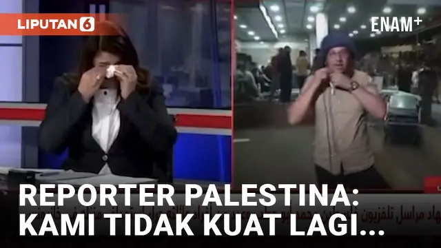 Presenter TV Palestina Menangis Pilu Simak Laporan Reporter di Gaza