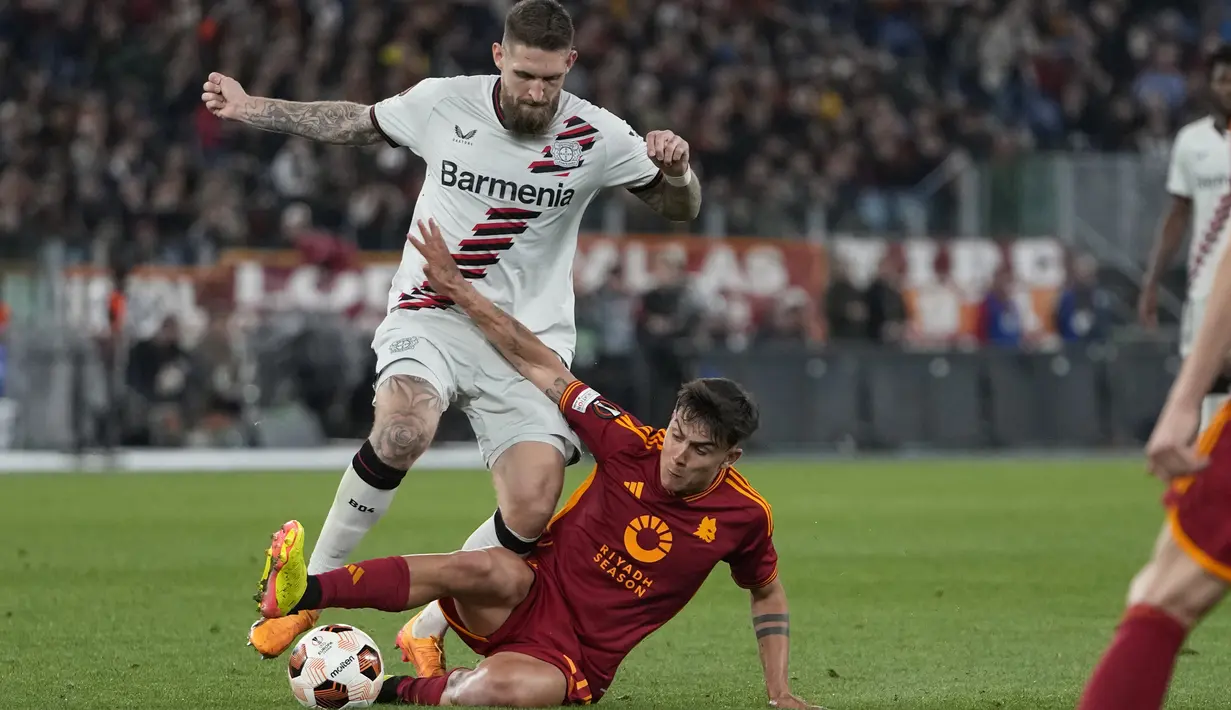 Gol-gol kemenangan Leverkusen masing-masing dicetak Florian Wirtz dan Robert Andrich. (AP Photo/Andrew Medichini)
